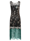 Black 1920s Sequin Flapper Dress