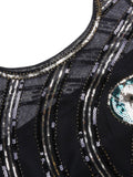 Black 1920s Sequin Flapper Dress