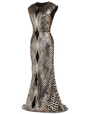 [US Warehouse] Gold 1920s Sequin Maxi Dress
