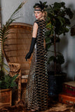 [US Warehouse] Gold 1920s Sequin Maxi Dress