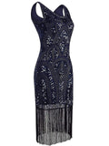 1920s Sequin Fringe Flapper Dress