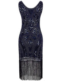 1920s Sequin Fringe Flapper Dress