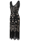 [US Warehouse] Gold 1920s Sequin Flapper Dress
