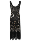 [US Warehouse] Gold 1920s Sequin Flapper Dress