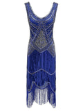 [Clearance] Blue 1920s Sequin Gatsby dress