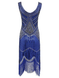 [Clearance] Blue 1920s Sequin Gatsby dress