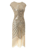 1920s Sequin Beaded Fringed Dress
