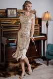1920s Sequin Beaded Fringed Dress