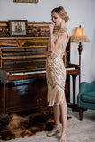 1920s Sequin Beaded Fringed Dress