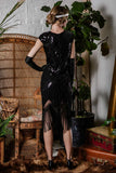 1920s Sequin Beaded Fringed Dress