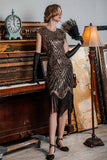 1920s Sequin Beaded Fringed Dress