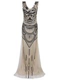 1920s Sequin Mermaid Maxi Dress