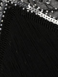 1920s Sequined Fringe Dress