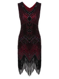 1920s Sequined Fringe Dress