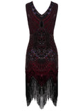 1920s Sequined Fringe Dress