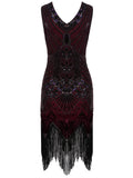 1920s Sequined Fringe Dress