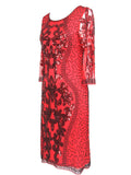 [US Warehouse] Red 1920s 3/4 Sleeve Sequin Gatsby Dress