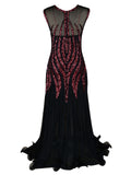1920s Sequined Elegant Maxi Dress