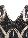1920s Leaves Sequined Tassel Dress