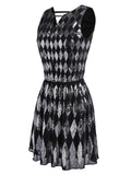 [US Warehouse] Black 1920s Sequined Backless Geometric Dress