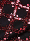 [US Warehouse] Wine Red 1920s Sequined Embellished Dress