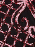[US Warehouse] Wine Red 1920s Sequined Embellished Dress