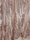 Apricot 1920s Sequined Maxi Cover-ups Dress