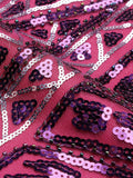 Purple 1920s Sequined Maxi Dress