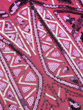 Purple 1920s Sequined Maxi Dress