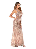 [US Warehouse] Pink 1920s Sequined Embellished Maxi Dress