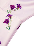[US Warehouse] Purple 1940s Petunia Lapel Dress