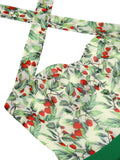 Green 1950s Strawberry Halter Romper