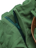Dark Green 1960s Solid Vintage Shorts