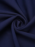 Navy Blue 1950s Striped Patchwork Dress