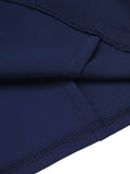 Navy Blue 1950s Solid Sailor Collar Blouse