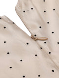 Khaki 1950s Embroidered Rose V-Neck Romper