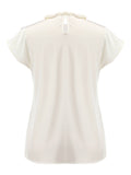 1950s White Vintage Roll Neck Blouse