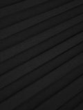 Black 1950s Elegant Pleated Skirt