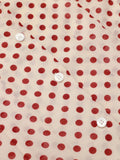 2PCS 1950s Red Polka Dot Blouse & Burgundy Pants