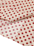 2PCS 1950s Red Polka Dot Blouse & Burgundy Pants