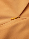 Apricot Yellow 1950s Bandeau Umbrella Dress