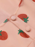 2PCS Pink 1950s Halter Strawberry Romper & Umbrella Skirt