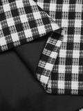 1960s Acetate Gingham Plaid Shift Dress