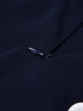 [Pre-Sale] Dark Blue 1950s Solid Button Straight Pants