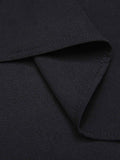 [Pre-Sale] Black 1950s Stripe Lapel Halter Patchwork Dress