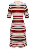 1960s Multicolor Stripes Knitted Dress