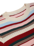 1960s Multicolor Stripes Knitted Dress