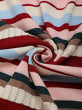 1960s Multicolor Stripes Knitted Dress