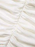 [Pre-Sale] White 1950s Solid Pleated Halter Top