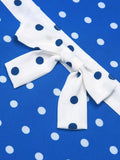 [Pre-Sale] Blue & White 1940s Polka Dot Lapel Dress